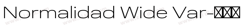 Normalidad Wide Var字体转换 Normalidad Wide Var字体转换